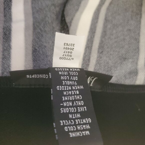 INC International Concepts Women's Striped Wide-Leg Pants Black/White Size PL - Picture 7 of 10